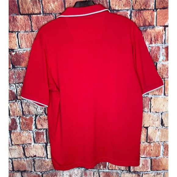 Georgia Bulldogs UGA Dawgs Red Short Sleeve Polo Shirt Men’s Medium Antigua - Picture 3 of 4